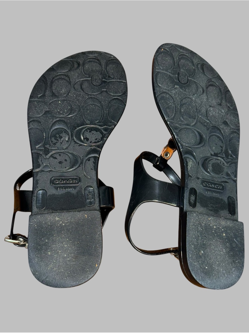 Coach Black Jelly Sandals - Picture 11 of 14